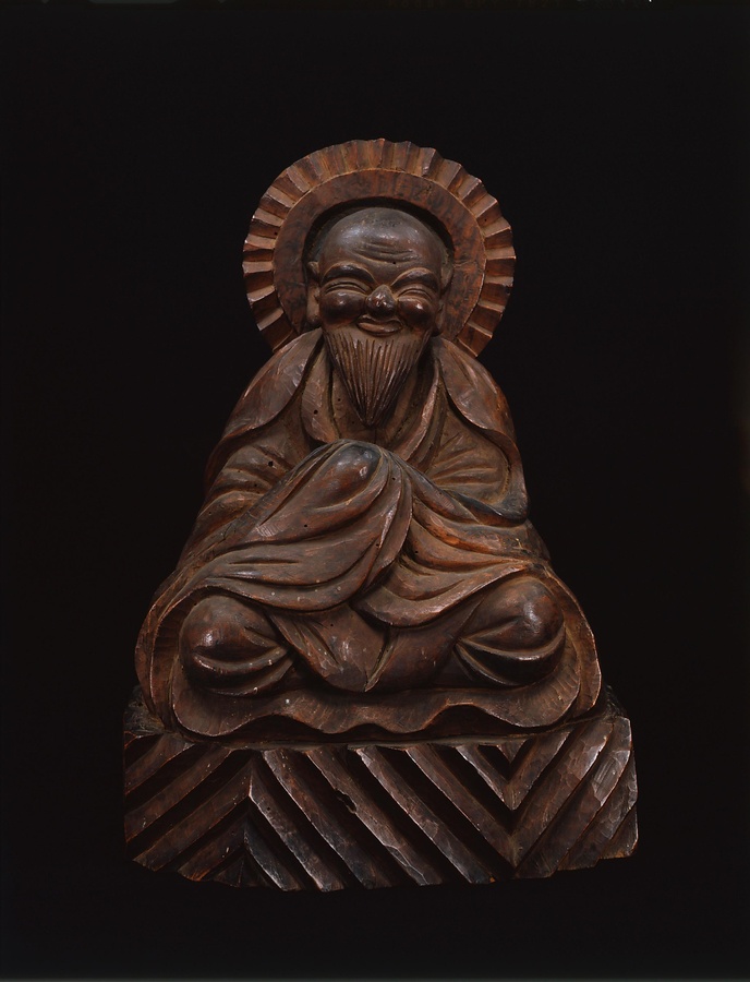 Self-portrait (木喰自身像), 1804. Side view. Tokyo National Museum, acc. ACE1849. Source: bunka.go.jp (© Agency for Cultural Affairs, Japan)