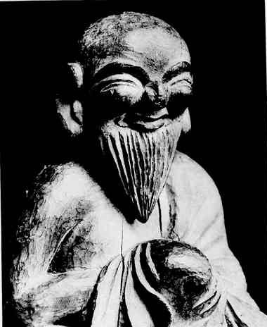 Self-portrait, Mingeikan (enlarged detail). Source: Yanagi (1925) photo book, no. 52